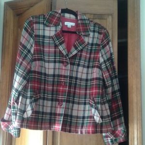 Coldwater Creek plaid wool jacket